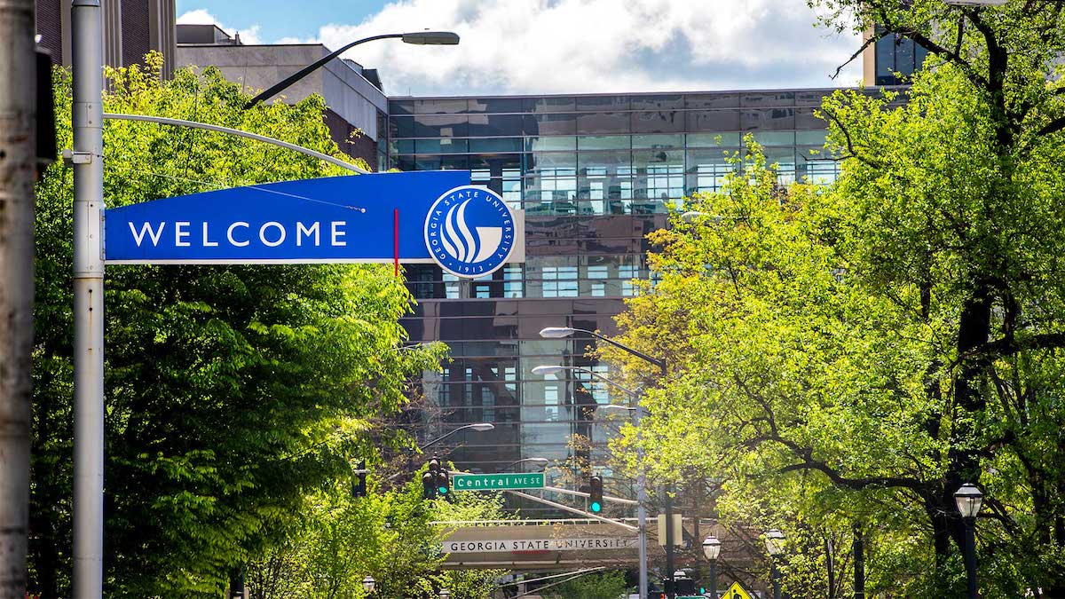 Photo of Georgia State University Welcome sign.